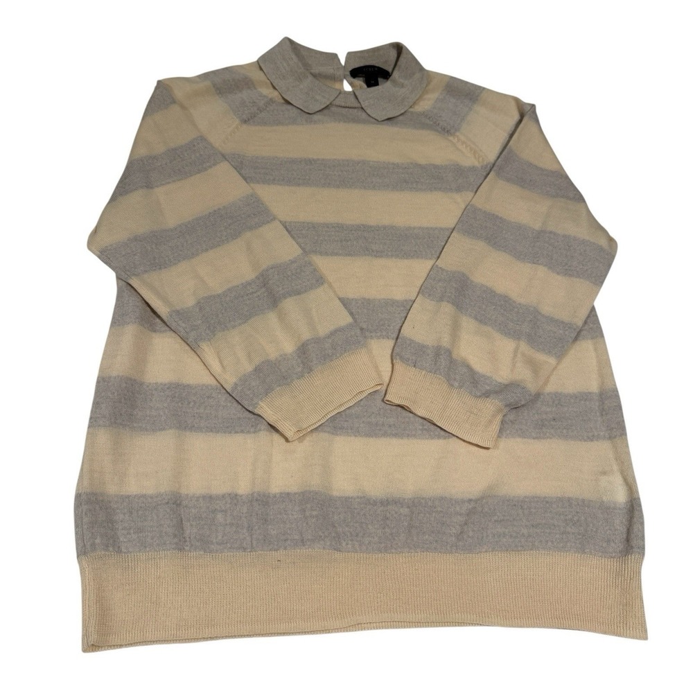 J.Crew 100% Merino Wool Short Sleeve Top Women's M Gray
